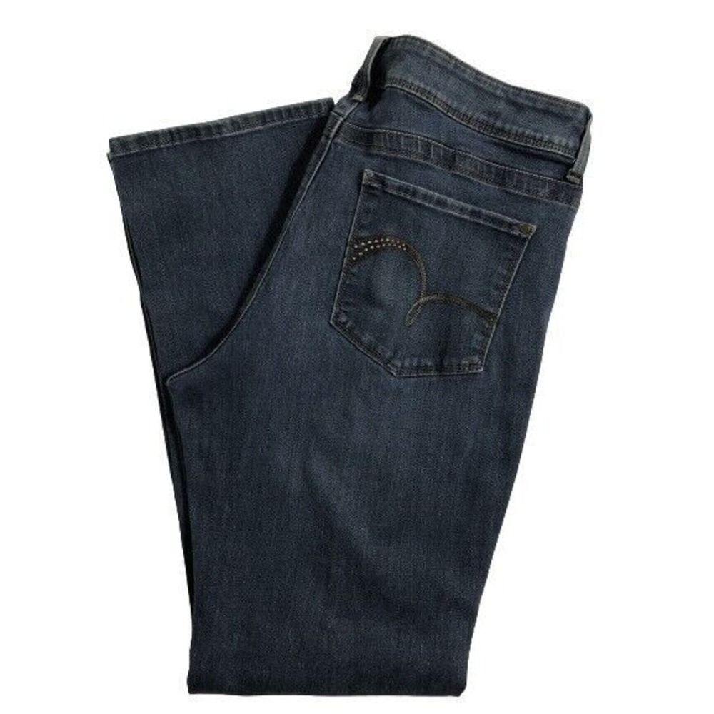 Lee Jeans Women 8 Blue Straight Leg Mid Rise Stretch Premium Classic RN 130273